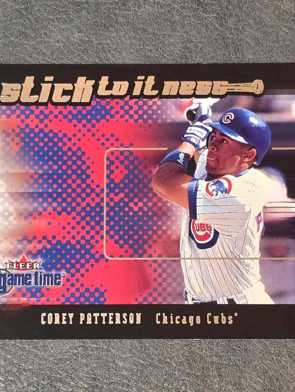 2001 Fleer Game Time Sticktoitness #11 Corey Patterson Baseball Card